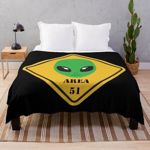 Item preview, Area 51 Caution Sign with Green Alien Face - Keep Out! designed and sold by MagicStrawberry.