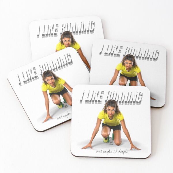 Item preview, I Like Running and Maybe 3 People" Fun Running Quote designed and sold by Triathlongram.