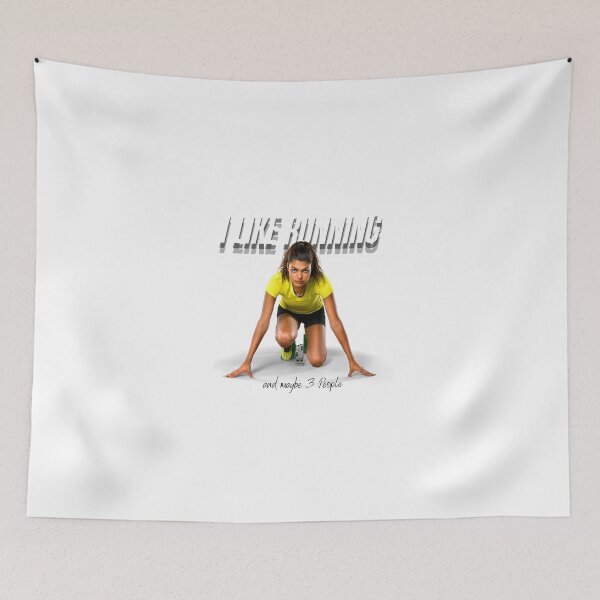 Item preview, I Like Running and Maybe 3 People" Fun Running Quote designed and sold by Triathlongram.