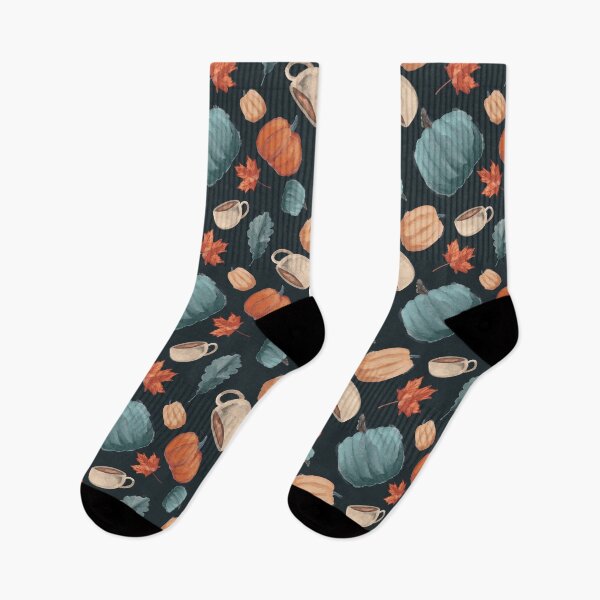 Item preview, Navy Blue Fall Autumn Pattern designed and sold by Discovering-Me.