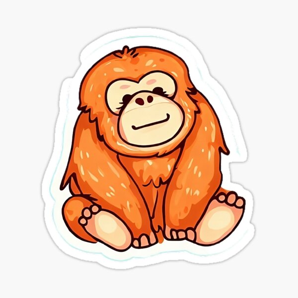 Item preview, kawaii orangutan designed and sold by AydPrintINC.
