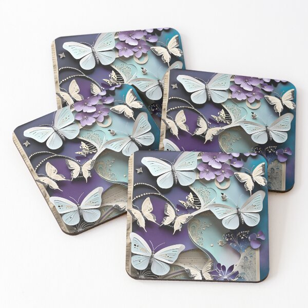 Item preview, Dark Collage of Butterflies, Flowers and Vintage Newspaper Cuttings designed and sold by DreamyEscapism.