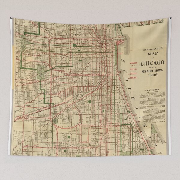 Item preview, Vintage Map of The Chicago Railroads (1906) designed and sold by BravuraMedia.