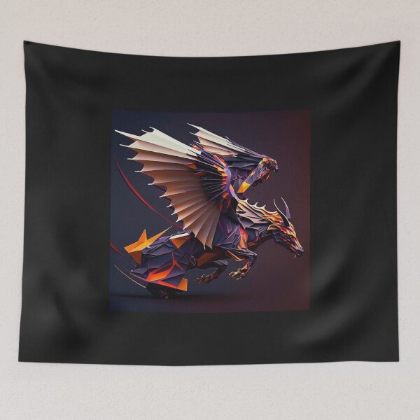 Item preview, red bull dragon designed and sold by DoraHappy.