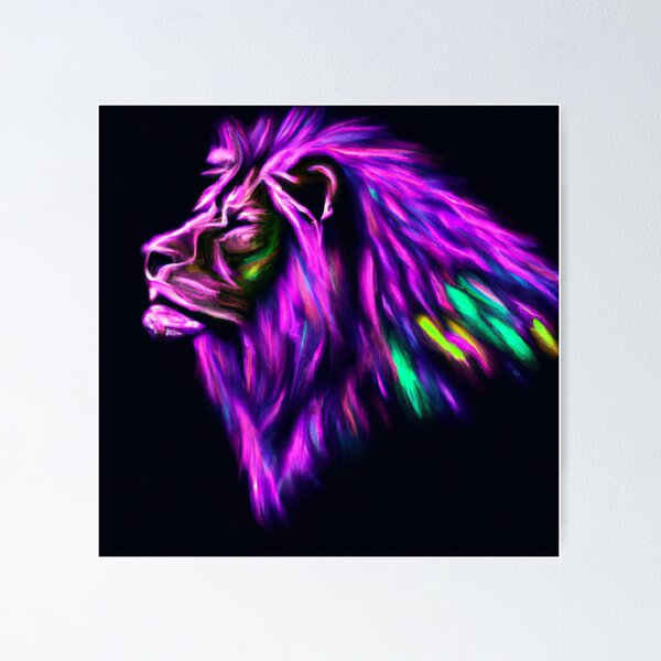 Item preview, Neon Lion designed and sold by CreativeNatureR.