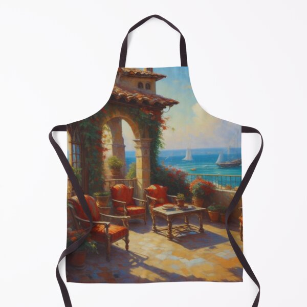 Item preview, Mediterranean Sea View Balcony Painting 4 designed and sold by nickelangelo1.