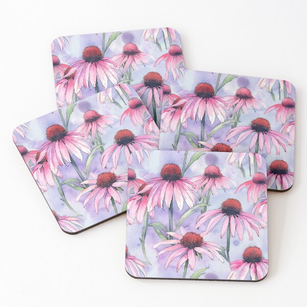 Item preview, Watercolor Wildflower Purple Coneflower Pattern 1 designed and sold by DigitalPatternx.