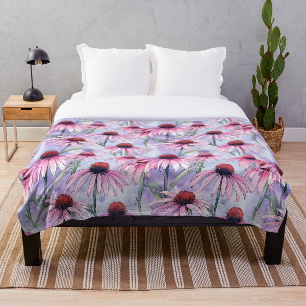 Artikelvorschau, Aquarell-Wildblumen-Purpur-Sonnenhut-Muster 1 entworfen und verkauft von DigitalPatternx.