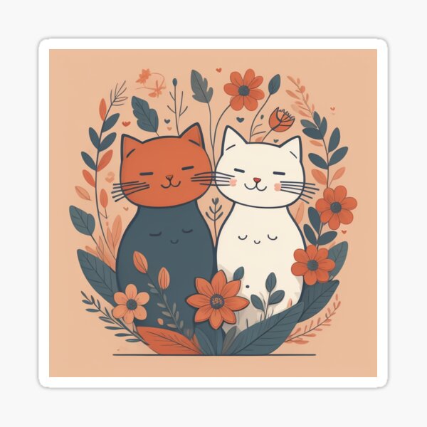 Item preview, Pretty Kitties in Love designed and sold by TwigTansy.
