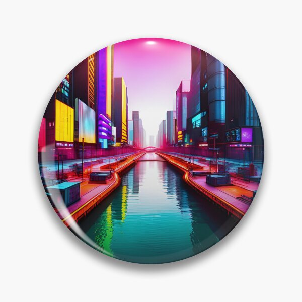 Item preview, Future City On A Canal designed and sold by Ink Art Design.
