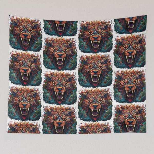 Item preview, The face of an angry lion designed and sold by Marcu Ioachim.