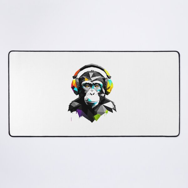 Item preview, monkey wearing headphones designed and sold by DeluxBee.