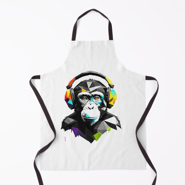 Item preview, monkey wearing headphones designed and sold by DeluxBee.