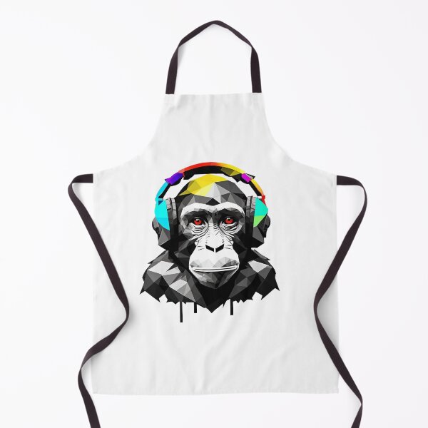 Item preview, monkey wearing headphones designed and sold by DeluxBee.