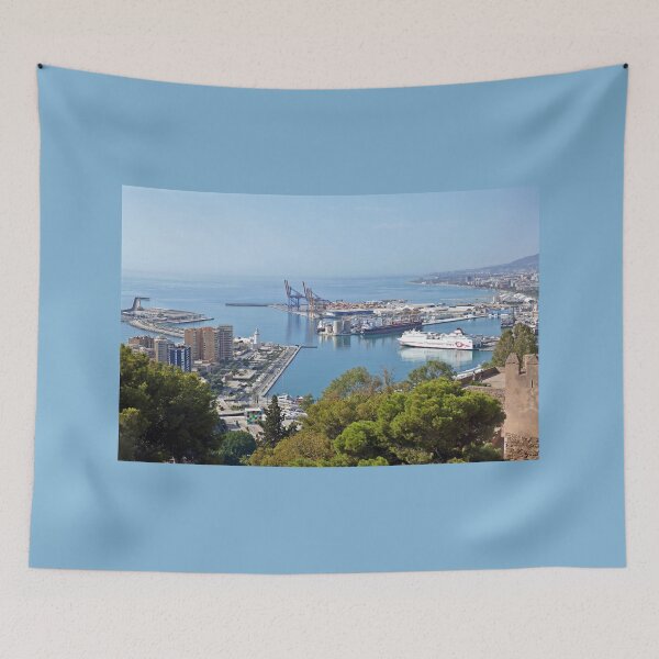 Item preview, Malaga port from Gibralfaro designed and sold by paulboizot.