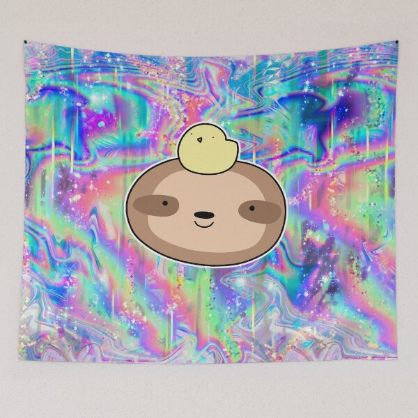 Item preview, Sloth Face and Chick Rainbow Holographic  designed and sold by SaradaBoru.