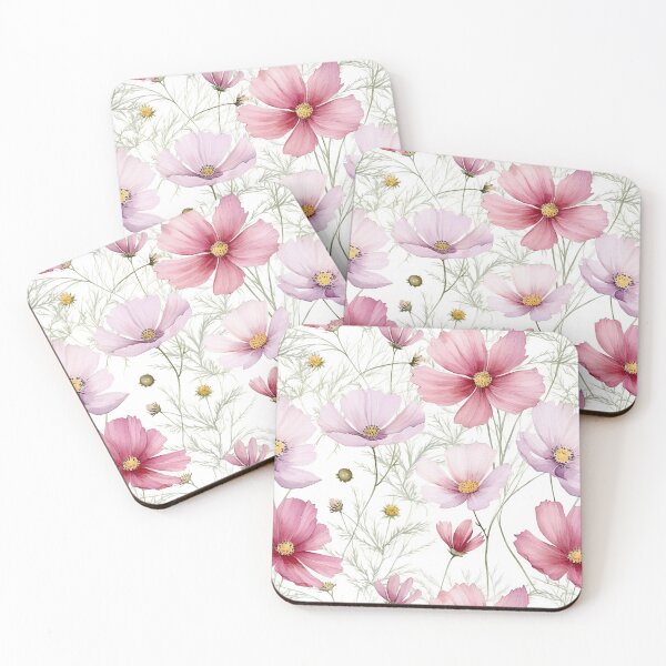 Item preview, Watercolor Wildflower Wild Cosmos Pattern 1 designed and sold by DigitalPatternx.
