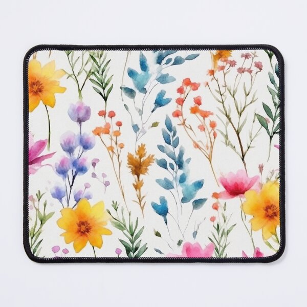 Item preview, Watercolor Assorted Wildflowers Pattern 1 designed and sold by DigitalPatternx.