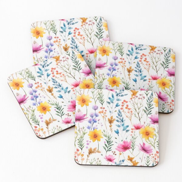 Item preview, Watercolor Assorted Wildflowers Pattern 1 designed and sold by DigitalPatternx.