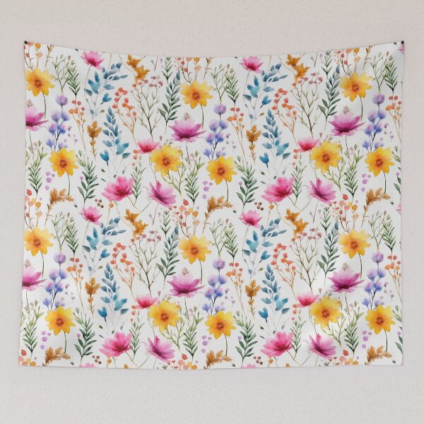 Item preview, Watercolor Assorted Wildflowers Pattern 1 designed and sold by DigitalPatternx.