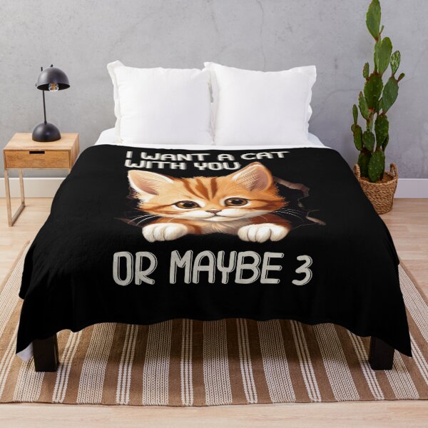 Item preview, I want a cat with you or maybe 3 designed and sold by SunnyFunnyArt.