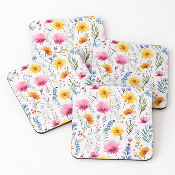 Item preview, Watercolor Assorted Wildflowers Pattern 4 designed and sold by DigitalPatternx.