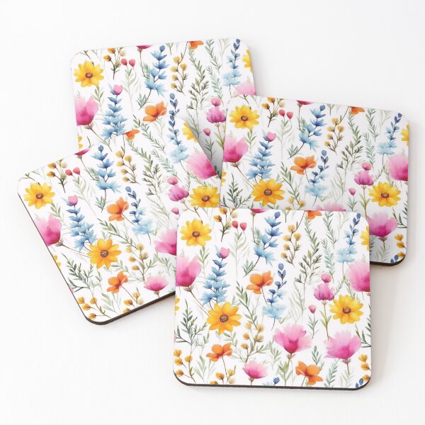Item preview, Watercolor Assorted Wildflowers Pattern 5 designed and sold by DigitalPatternx.
