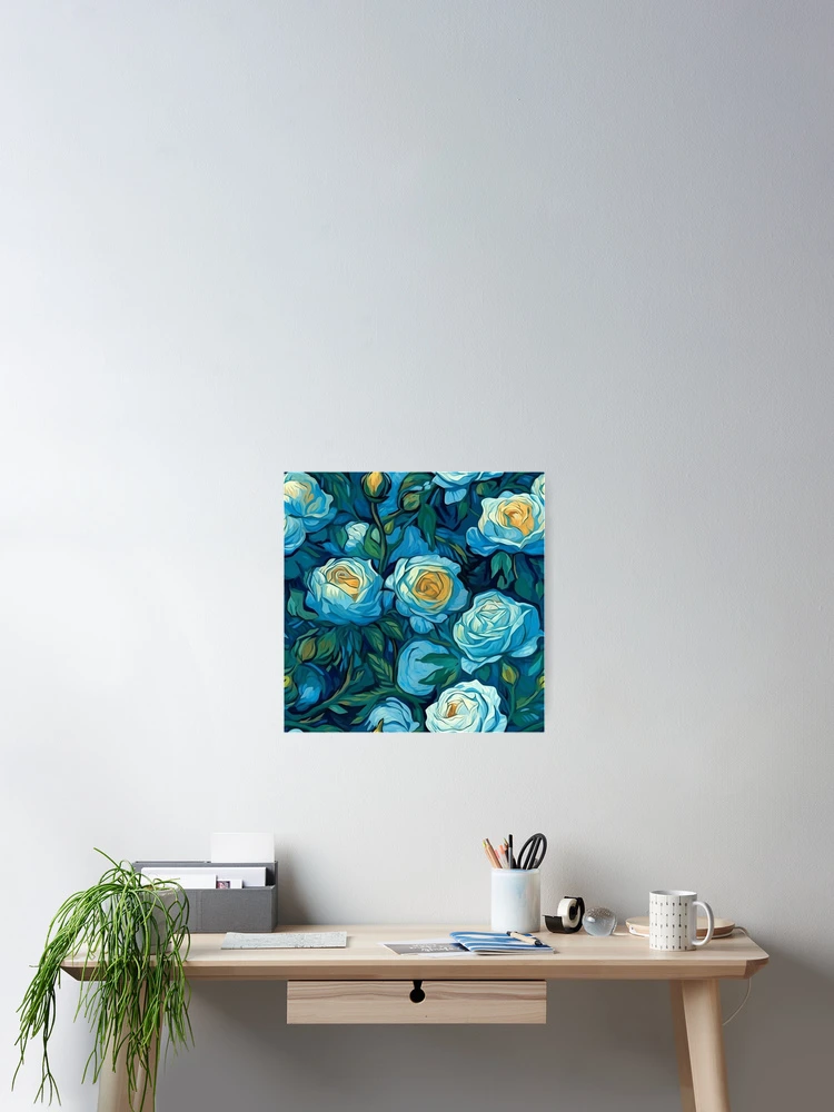 Thumbnail 2 of 3, Poster, Van Gogh Roses Pattern 3 designed and sold by DigitalPatternx.