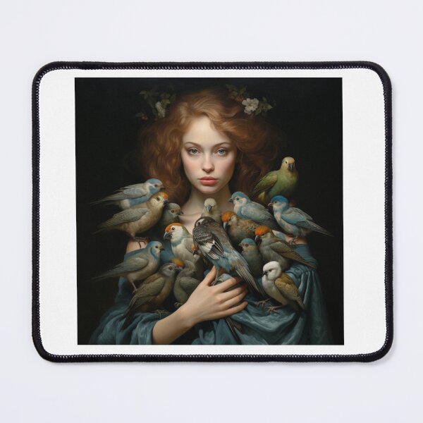 Item preview, Beauty woman with birds designed and sold by SmileshareShop.