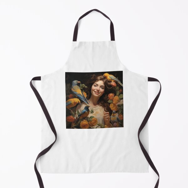 Item preview, Happy smiling beauty woman with birds designed and sold by SmileshareShop.