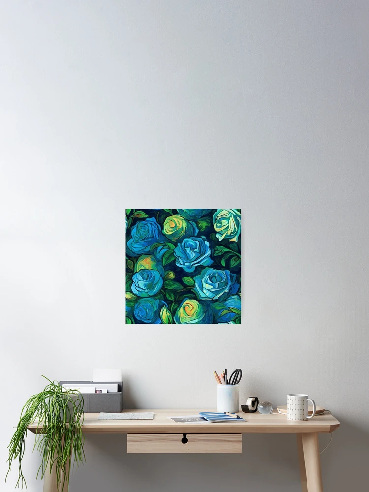 Thumbnail 2 of 3, Poster, Van Gogh Roses Pattern 5 designed and sold by DigitalPatternx.