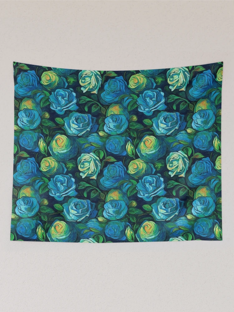 Thumbnail 2 of 3, Tapestry, Van Gogh Roses Pattern 5 designed and sold by DigitalPatternx.