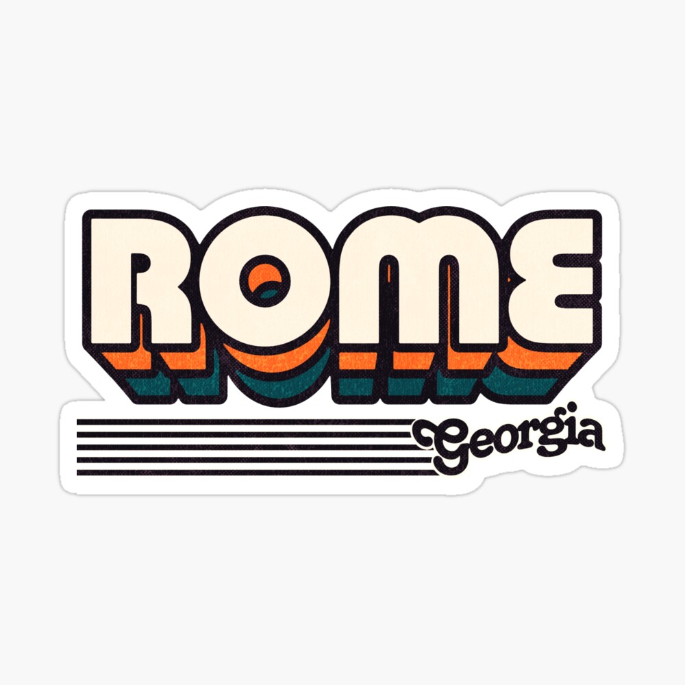 Rome, Georgia | Retro Stripes Sticker