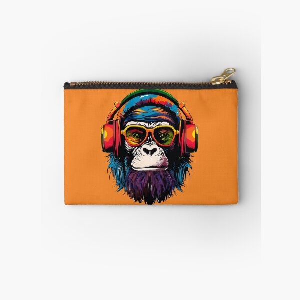 Item preview, Colorful monkey head with headphones designed and sold by titur.