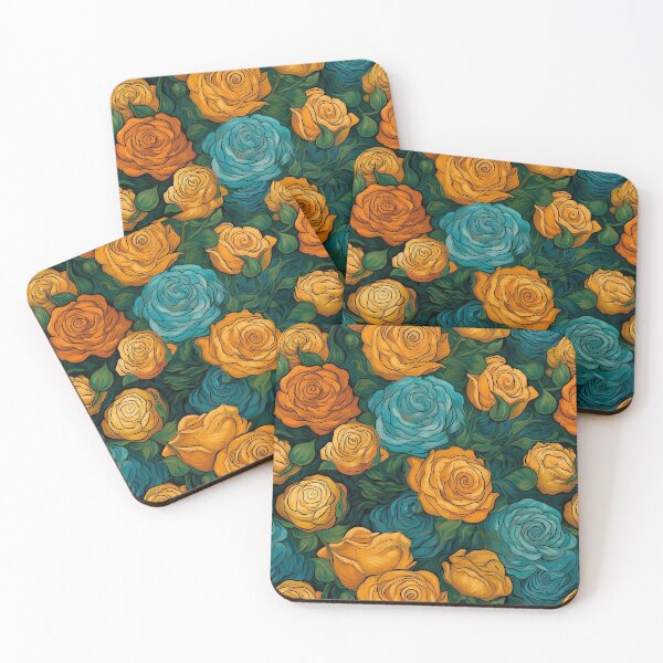Item preview, Van Gogh Roses Pattern 7 designed and sold by DigitalPatternx.