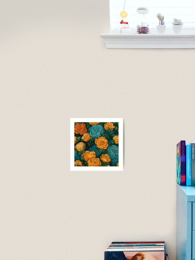Thumbnail 2 of 3, Art Print, Van Gogh Roses Pattern 7 designed and sold by DigitalPatternx.