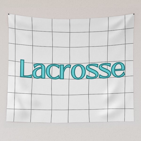 Item preview, Teal Lacrosse checkered lettering designed and sold by LuckyPenni.
