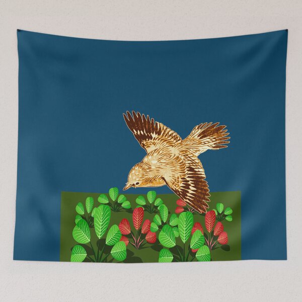 Item preview, Graceful Bird in Flight - Dark Teal Background designed and sold by DeevaValli.