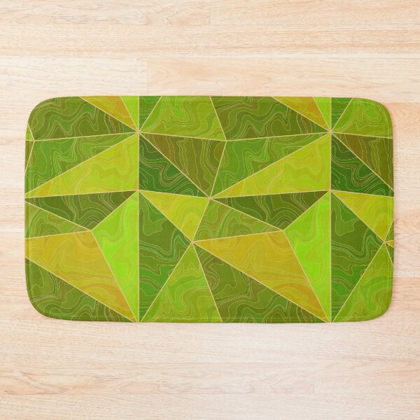 Item preview, Abstract green, lime and yellow 3d low polygonal marbled pattern designed and sold by Osting.