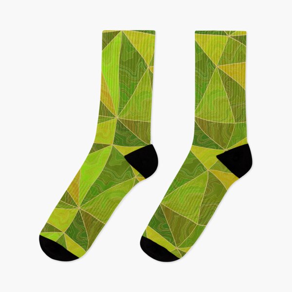 Item preview, Abstract green, lime and yellow 3d low polygonal marbled pattern designed and sold by Osting.