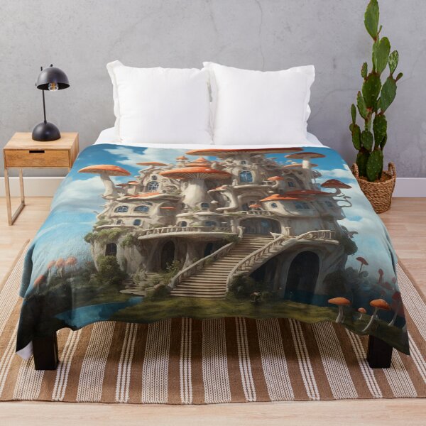 Item preview, Enchanting Mushroom Castle: A Whimsical Fungal Fantasy 20 designed and sold by TheTechnoCanvas.