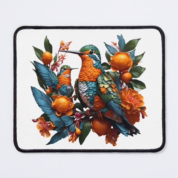 Item preview, High-Quality Hummingbird Mandarin Delight | Nature's Symphony designed and sold by AmazingLab.