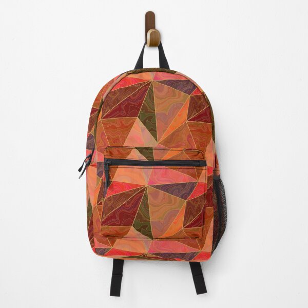 Item preview, Abstract orange, brown, purple, red 3d low polygonal marbled pattern designed and sold by Osting.