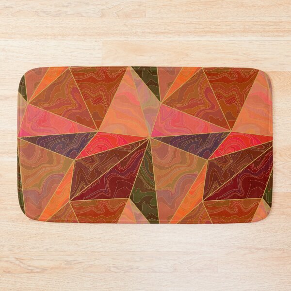 Item preview, Abstract orange, brown, purple, red 3d low polygonal marbled pattern designed and sold by Osting.