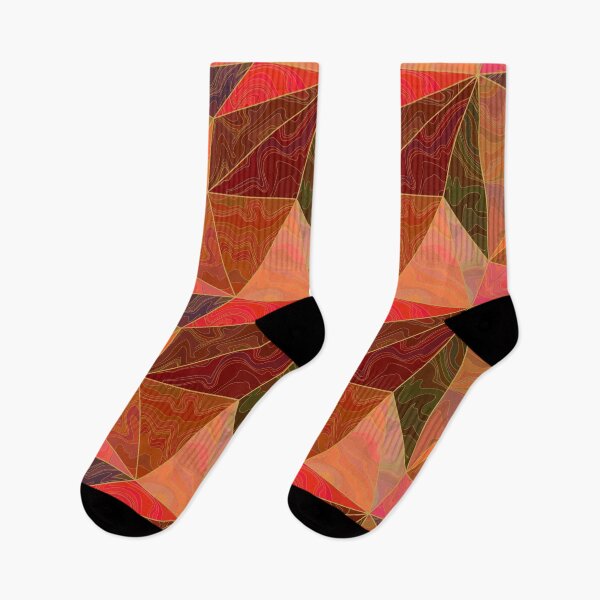 Item preview, Abstract orange, brown, purple, red 3d low polygonal marbled pattern designed and sold by Osting.