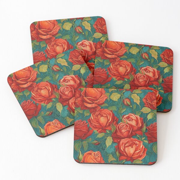 Item preview, Van Gogh Roses Pattern 9 designed and sold by DigitalPatternx.