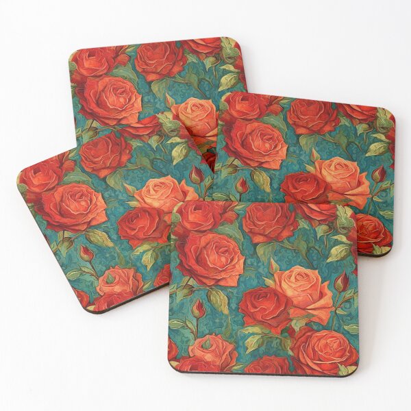 Item preview, Van Gogh Roses Pattern 10 designed and sold by DigitalPatternx.