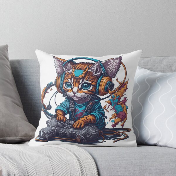 Item preview, Adorable Graffiti Kitten Playing designed and sold by DeepSeeAI.