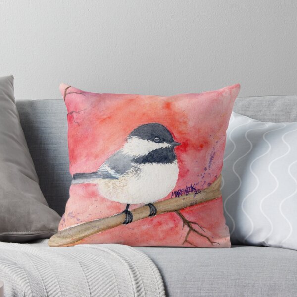 Item preview, Chickadee On Red designed and sold by MarenPaintsJoy.