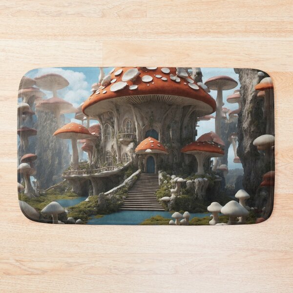 Item preview, Enchanting Mushroom Castle: A Whimsical Fungal Fantasy 21 designed and sold by TheTechnoCanvas.